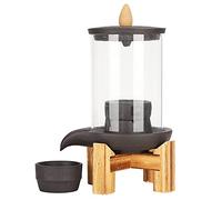 ASHATA Brûleur d'encens à Reflux en Porcelaine Rouge, Créatif, Porte-Bonheur, Pare-Brise, Décoration de la Maison, Support de Cône Effet Cascade pour Décoration de Salle de Yoga et de Méditation