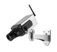 ASHATA Caméra Factice Surveillance Fausse Caméra Rotation Automatique pour extérieur/intérieur