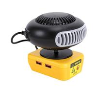 ASHATA Chauffage D'appoint Compact sans Fil 360 Rotatif Portable | Réchauffeur alimenté par batterie, gril à large flux d\'air, mini corps léger, utilisation en camping en atelier de bureau,