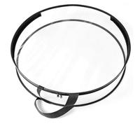 ASHATA Conteneur de Stockage de Couronnes, Sac Rond Transparent avec Poignées Renforcées pour Décoration Saisonnière, Garder en sécurité 29,92x7,87 Pouces (Bord noir)