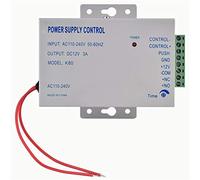 ASHATA Contrôleur d'alimentation AC 110 V 240 V vers DC 12 3 A 30 W pour Système de Contrôle d'accèS de Porte, Délai Réglable 0 à 15 S, Sortie NC NO pour Serrures électriques, Montage Mural