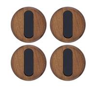 ASHATA Crochet Mural Peu Encombrant, 4 Pièces, Patères Pliables en Bois, Installation Rapide pour Serviettes, Chapeaux, Sacs (noyer noir)