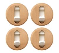 ASHATA Crochet Mural Peu Encombrant, 4 Pièces, Patères Pliables en Bois, Installation Rapide pour Serviettes, Chapeaux, Sacs (Hêtre)