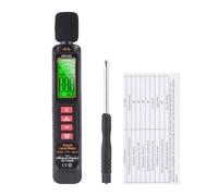 ASHATA Décibelmètre Numérique 30-130dB, Sonomètre Portable pour Intérieur | Appareil de mesure du son, testeur de bruit pour la maison, le lieu de travail, les chantiers de construction,