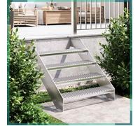 ASHATA Escalier en caillebotis 80x24x7 cm acier galvanisé -FHE155679