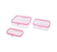 ASHATA Étui Rigide à Fermeture éclair, étui de Rangement Transparent étanche à Fermeture éclair pour Jouets, Collations, Cosmétiques, Organisateur Transparent avec Fond Profond, Pochette Rigide à