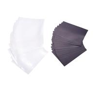 ASHATA Feuilles Magnétiques Souples et Sacs de Rangement en PVC, 20 Feuilles Magnétiques en Caoutchouc Noir 7 X 5 Pouces pour le Stockage des Matrices, Matrices de Découpe, Timbres, Photos, Artisanat,