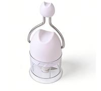 ASHATA Hachoir à Oignons Manuel Gâchis, Conception à Manivelle, Mini Robot Culinaire Peu Encombrant pour Utilisation en Cuisine, Matériaux de qualité Alimentaire 6,88 Oz (WHITE)