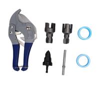 ASHATA Kit D'outils de Filetage de Tuyaux Internes et Externes, avec Coupeur pour Tuyaux de 1/2 et 3/4 Pouces, Solution de Transport Pratique pour les Réparations à Domicile