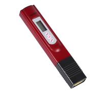 ASHATA LCD TDS Mètre Testeur Stylo pour Usage Domestique (rouge vif) | Vérificateur numérique de pureté de l\'eau, plage de 0 à 9999 PPM, interrupteur de température, fonction de maintien, arrêt