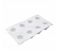 ASHATA Moule de Cuisson en Silicone Antiadhésif pour Gâteaux à la Mousse, Glaces et Desserts Français, Résistant à la Chaleur et Facile à Démouler (8 cavités)