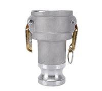ASHATA Raccord de Tuyau Camlock fileté, Transport Multimédia pour L'eau et le Gaz, Camlock Femelle 2 Pouces X Mâle 1,5 Pouces