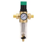 ASHATA Régulateur de Pression D'eau avec Filtre à Cadran, Construction en Laiton et Acier Inoxydable, Parfait pour Maintenir les Niveaux de Pression de L'eau à la Maison