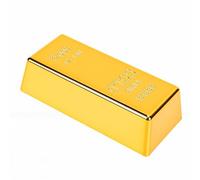 ASHATA Réplique de Brique Fortune Gold, Faux Lingots Accrocheurs pour événements et Cadeaux de prospérité, Fabriqués à Partir D'ABS de qualité Alimentaire, 1 Pièce (petite taille)