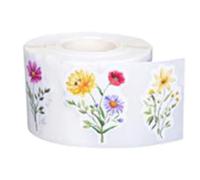 ASHATA Stickers de Fleurs Imperméables, Rouleau Autocollant pour Décor | Motifs floraux colorés, Idéal pour les événements, Matériau durable, Convient pour l\'emballage de cadeaux