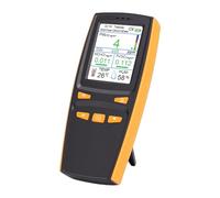 ASHATA Testeur de qualité de L'air Multifonctionnel pour Environnement Intérieur, 11 en 1 CO2 PM2.5 TVOC HCHO avec Longue Durée de Vie de la Batterie