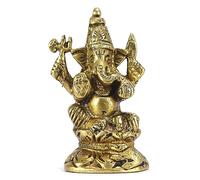 ASHIRWAD Statue de l'idole du Seigneur Ganesh en laiton pour la maison, le dieu hindou Ganpati Bappa Vinayaka Pital Metal Murti AE000001-30 (Ganesh-30)