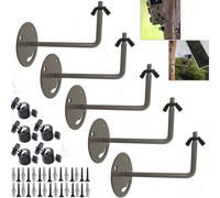 Ashoaza Support Caméra Chasse Extérieur 5 Pièces - Kit Métallique Compatible Spypoint, Bushnell, Reolink, Tête Rotative 360°, Filetage 1/4", Résistant Intempéries, 10 kg