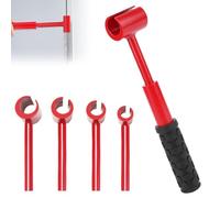 ASIEIT Outil de réglage de charnière de porte 4 en 1, multi-tailles de e réglage pour boulon rond, calibre standard de 1,3 à 2,5 cm harnière en acier inoxydable avec poignée en caoutchouc