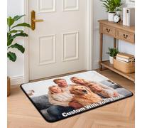 ASIinnsy Tapis Personnalisé Paillasson avec Photo Logo et Texte Tapis Entrée Intérieur Extérieur Lavable Antidérapant pour Chien Chat Famille Cadeau 50x75cm