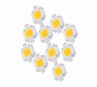 Asixxsix 10 Pièces 10W COB LED Chip Ampoules, DC 9-10V, Angle de Faisceau | Perles de projecteur SMD, base en aluminium, blanc chaud ou froid, remplacement de projecteur, éclairage de décoration