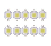 Asixxsix 10 Pièces 10W COB LED Chip Ampoules, DC 9-10V, Angle de Faisceau | Perles de projecteur SMD, base en aluminium, blanc chaud ou froid, remplacement de projecteur, éclairage de décoration