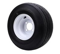 Asixxsix 18x8.50-8 Pneus de Tondeuse à Gazon avec Jante, 4 Boulons 4 Plis Pneus sans Tube et Roue, Pneu de Gazon en Caoutchouc Avant/Arrière pour Les Tondeuses à Gazon de la Pelouse