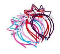 Asixxsix 40 bandeaux lumineux, effets lumineux dynamiques Bandeau couronne LED 3 piles boutons 120 mAh 3 modes de clignotement Bandeaux 19,9 x 12,9 cm pour les fêtes (Bandeau couronne)