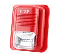 Asixxsix Avertisseur Sonore et Lumineux D'incendie, DC 12V 24V, 105dB | Système de sirène d\'alerte incendie, 3 tonalités, câblage à deux fils, protection de sécurité pour le bureau et la maison