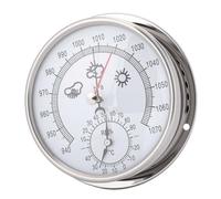 Asixxsix Baromètre Thermomètre Hygromètre 3 en 1, Station de Prévision Météorologique en Acier Inoxydable de 5,2 Pouces Mouvement Mécanique pour Intérieur Extérieur Jardin Garage Salon Bureau
