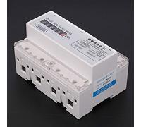 Asixxsix Compteur électrique Numérique triphasé 220/380V 20-80A Rail DIN | Précision de classe 1, intelligente de l\'énergie, montage sur rail 35 mm, indicateur LED, spa