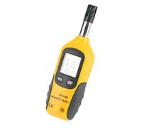 Asixxsix Compteur Numérique d'humidité et de Température, Résolution 0,1, | Jauge de point de rosée à ampoule humide, boîtier jaune, alimentation 9 V, utilisation par un ingénieur industriel en