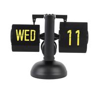 Asixxsix Horloge de Bureau Rabattable, Horloge Mécanique Rabattable Automatique Alimentée par Batterie Rechargeable par USB, de Bureau Vintage avec Cartes à Rabat Amovibles pour la Maison, Le, Le