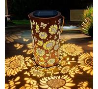 Asixxsix Lanterne solaire suspendue tournesol, étanche, pour extérieur