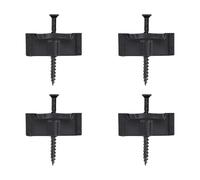 Asixxsix Lot de 100 Attaches Cachées pour Terrasse Composite, Clips Universels en Plastique ABS Composite avec Vis en Acier Inoxydable, Installation Facile pour 50 m², Noir
