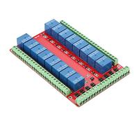 Asixxsix Module Relais 16 Canaux, DC 5V 12V 24V, Charge 10A 30V, | Carte d\'interface de relais, anti-interférence, déclencheur de niveau haut et bas, automatisation de la sécurité