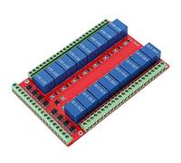 Asixxsix Module Relais 16 Canaux, DC 5V 12V 24V, Charge 10A 30V, | Carte d\'interface de relais, anti-interférence, déclencheur de niveau haut et bas, automatisation de la sécurité