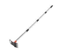 Asixxsix Outil D'extraction des Mauvaises Herbes avec Manche Long | Râteau à Mauvaises Herbes et Houe de Jardin 2 en 1, Râteau de Culture à 11 Dents, Outils de Désherbage Debout, Outils de