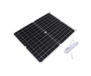 Asixxsix Panneau Solaire pour Caméra de sécurité, Panneau Solaire USB 30W | Diode Intégrée, Chargeur Solaire Flexible, Léger et Portable, Alimentation Hors Réseau Fiable, pour Feux de Signalisation LED