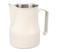 Asixxsix Pichet à Mousser le Laut, Pichet à Vapeur en Acier Inoxydable de 11,7 Oz, Facile à Netoyer, Bec en Métal, Tasse Barista Couler la Machine à Expresso, Mousseur à Lait (Blanc Mat 550ml)