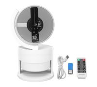 Asixxsix Ventilateur Hologramme 3D avec Housse de Protection, 11,6 cm | Avec télécommande, application Wi-Fi, résistant à la poussière et aux rayures, idéal pour les entreprises, les bars,