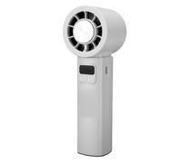 Asixxsix Ventilateur Portatif avec Refroidisseur de Glace, Ventilateur Personnel Rechargeable de 3000 MAh, Lampe de Poche LED à 100 Niveaux de Vitesse, avec Veilleuse (WHITE)