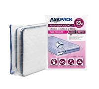 ASK Pack Housse Matelas Ancre-Zip 140x200cm 120µ - Twin | Imperméable, indéchirable, matériau ultra résistant, pour déménagement & stockage, tailles XS-XXL