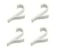 ASMJHQCLW Crochets de radiateur polyvalents ABS for serviette chauffante | Crochets de radiateur adhésifs blancs 2 à 6 pièces, cuisine salle de bain chambre à coucher(4pcs)