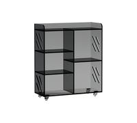 ASMJHQCLW Petite bibliothèque en Acrylique | Salon de bureau à domicile : bibliothèque mobile en acrylique avec roulettes