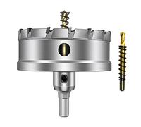 ASNOMY 105mm Scie à Cloche en carbure de tungstène, TCT Foret de scie trépan avec 2 forets pilote plaqués titane pour acier inoxydable, feuille, métal