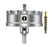 ASNOMY 115mm Scie à Cloche en carbure de tungstène, TCT Foret de scie trépan avec 2 forets pilote plaqués titane pour acier inoxydable, feuille, métal