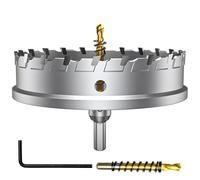 ASNOMY 150mm Scie à Cloche en carbure de tungstène, TCT Foret de scie trépan avec 2 forets pilote plaqués titane pour acier inoxydable, feuille, métal