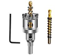 ASNOMY 30mm Scie à Cloche en carbure de tungstène, TCT Foret de scie trépan avec 2 forets pilote plaqués titane pour acier inoxydable, feuille, métal
