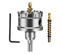 ASNOMY 45mm Scie à Cloche en carbure de tungstène, TCT Foret de scie trépan avec 2 forets pilote plaqués titane pour acier inoxydable, feuille, métal